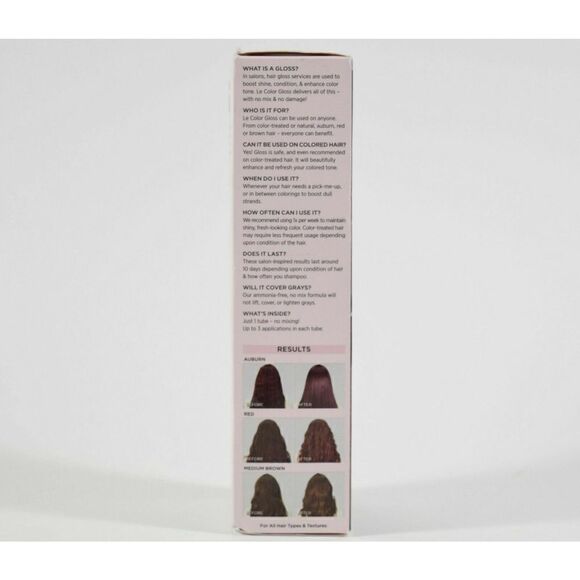 L'Oreal One Step Le Color Gloss One Step Toning Condition Shine Auburn, 3 Boxes - Picture 4 of 6